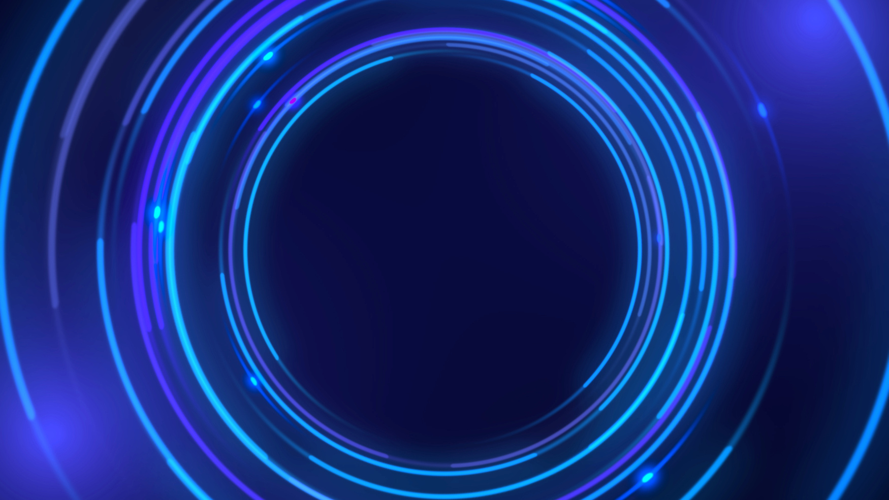 Neon blue and purple circles